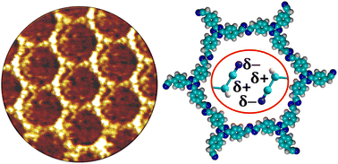 Dipole-assisted nanoporous networks on surfaces